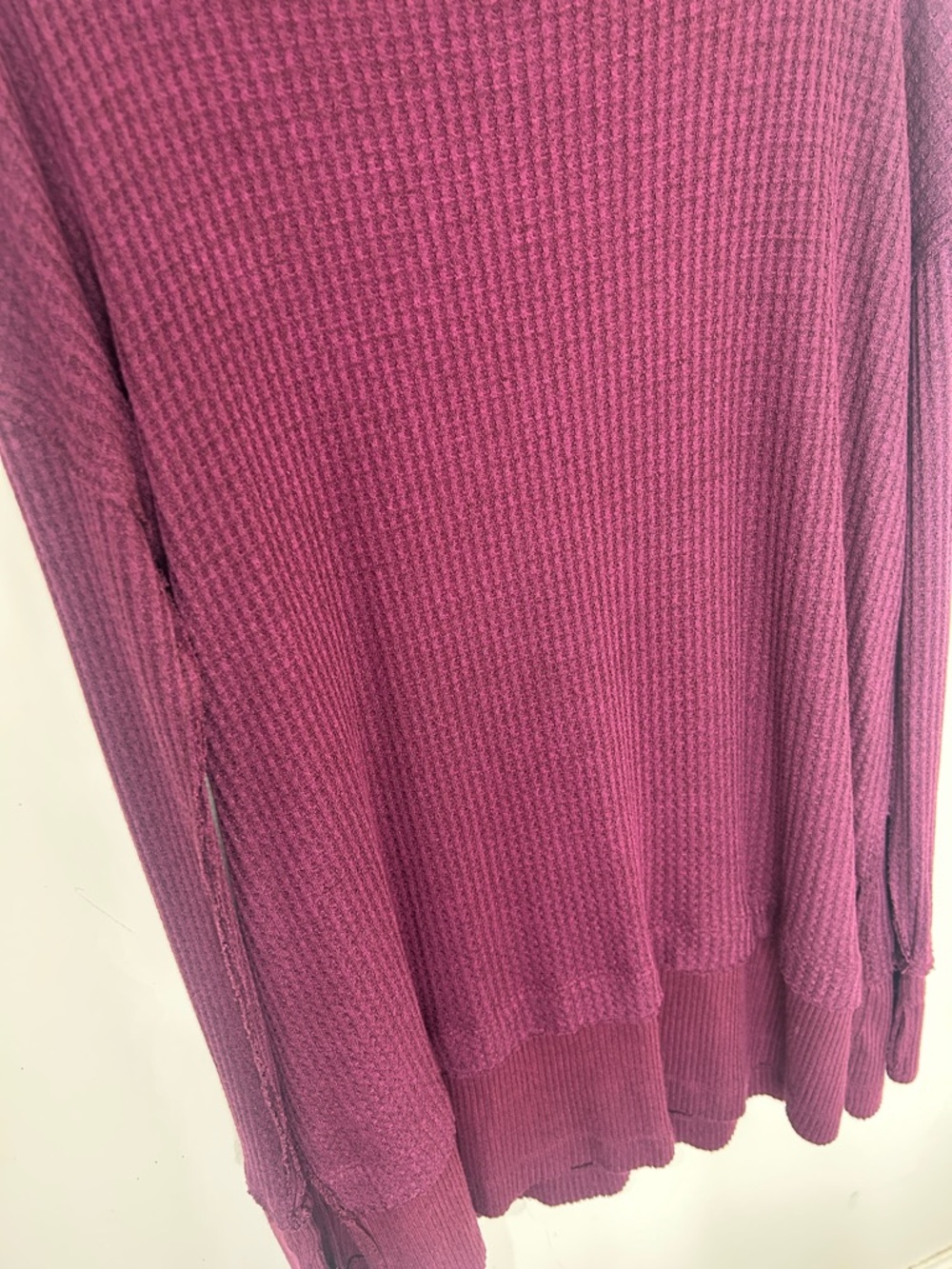 NWT FREE PEOPLE WE THE FREE North Shore Thermal Tunic Top Fig Sorbet Size Small - Picture 13 of 15